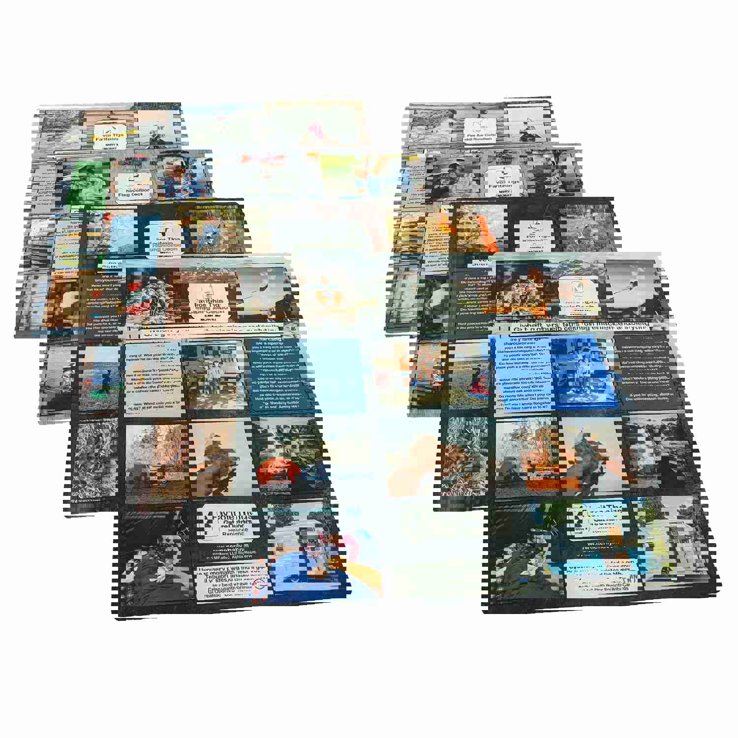 Great Outdoors Reminiscence Therapy Kit - Photo & Activity Card Set with Mega Memory Mats