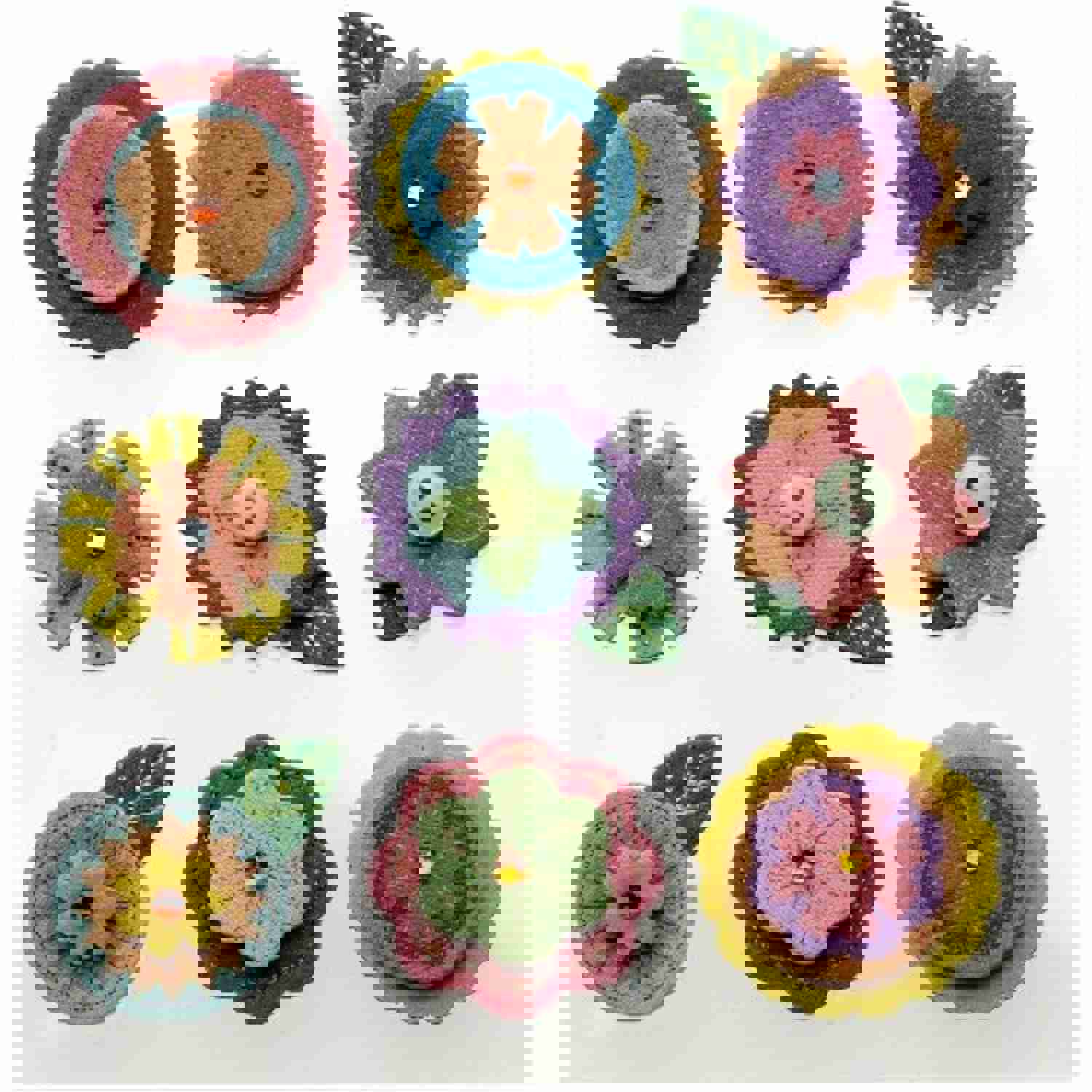 Jolees Boutique - Layered Mini Flowers Dimensional Stickers