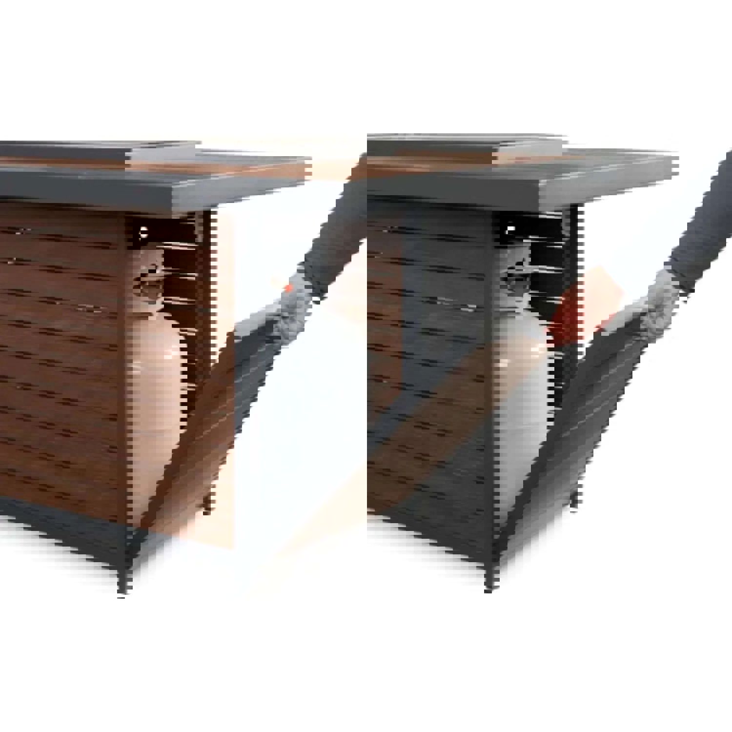 Kenwood Rectangular Chat Height Gas Fire Pit Table for Outdoor Luxury