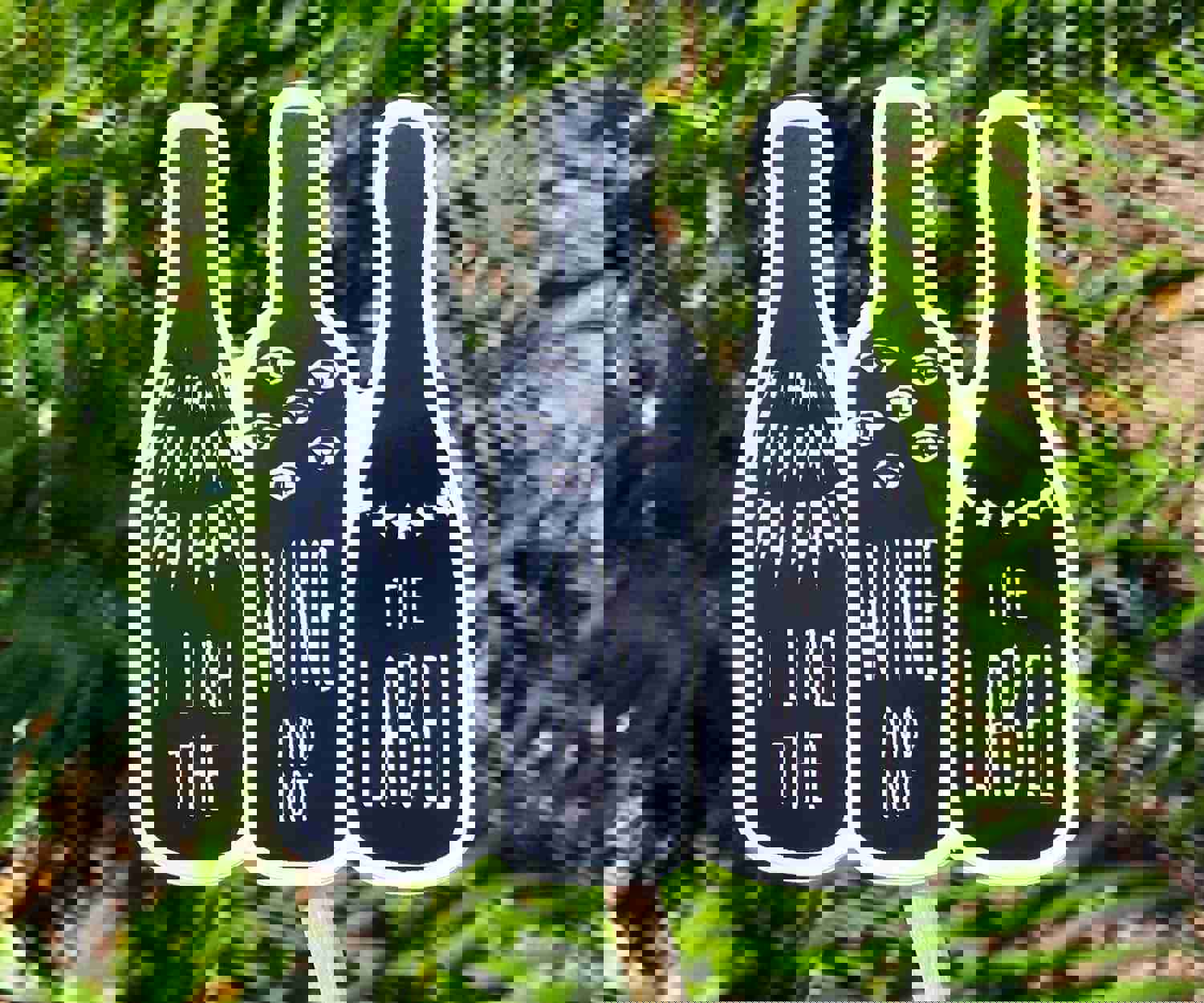 I Like the Wine and Not the Label Sticker - David Rose Inspired Wine Bottle Decoration