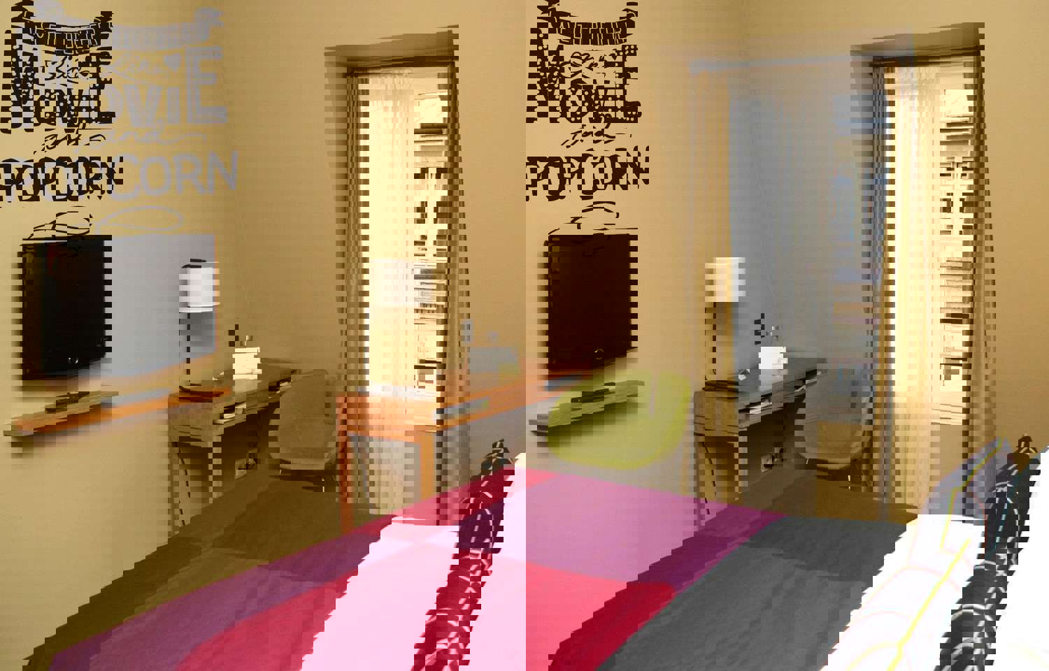 Vinyl Wall Decal Sticker Movie and Popcorn #OS_DC590 - Removable & Easy to Apply