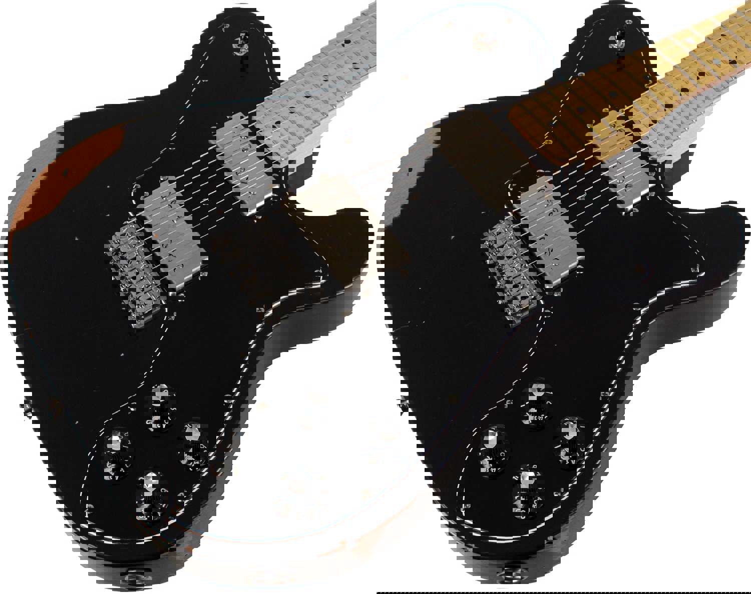 Nash T-72DLX Guitar, Black, Light Aging - Vintage Inspired Telecaster