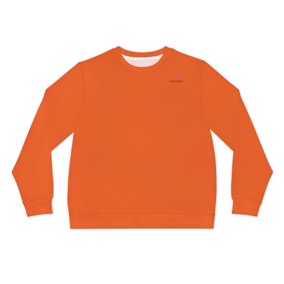 Dark Orange Lightweight Men's Sweatshirt - Solid Color Regular Fit
