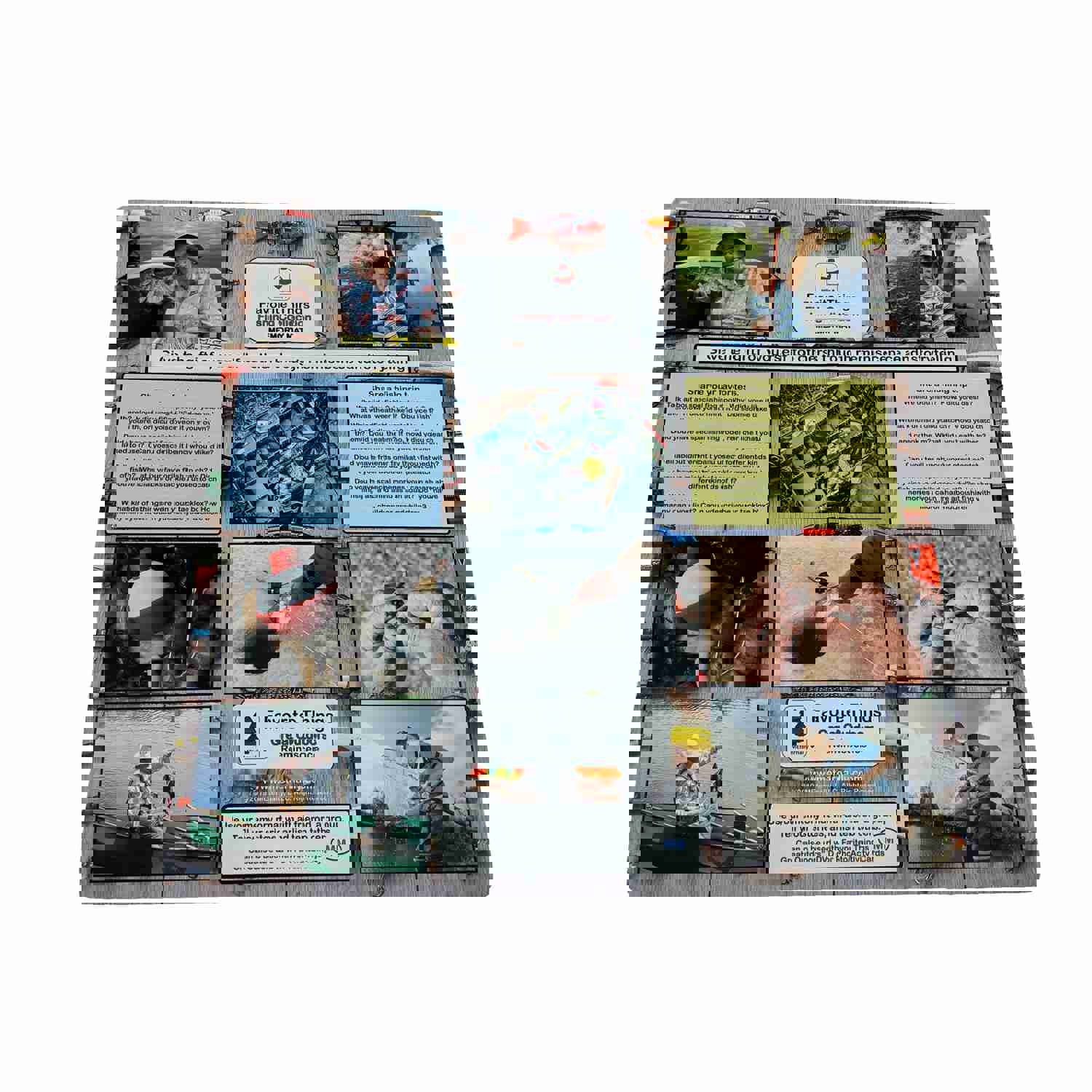 Great Outdoors Reminiscence Therapy Kit - Photo & Activity Card Set with Mega Memory Mats