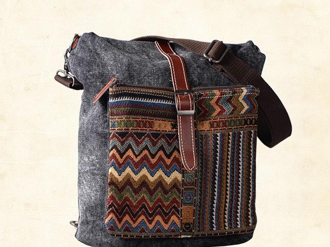 Vintage Canvas Leather Travel Backpack for Men - Durable School & Outdoor Bag