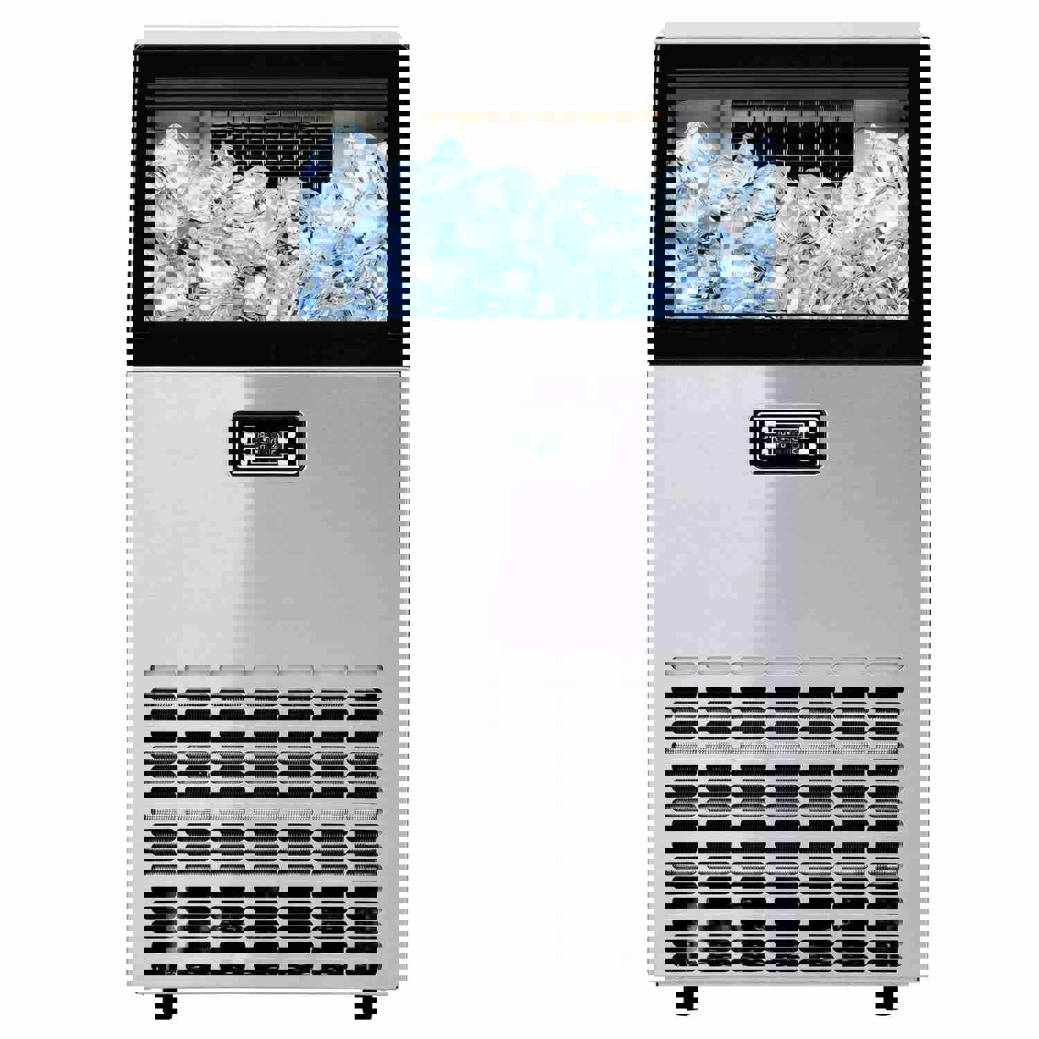 Freestanding Commercial Ice Maker Machine 100LBS/24H, Auto-Clean Built-in Automatic Water Inlet Clear Ice Cube Maker with Scoop