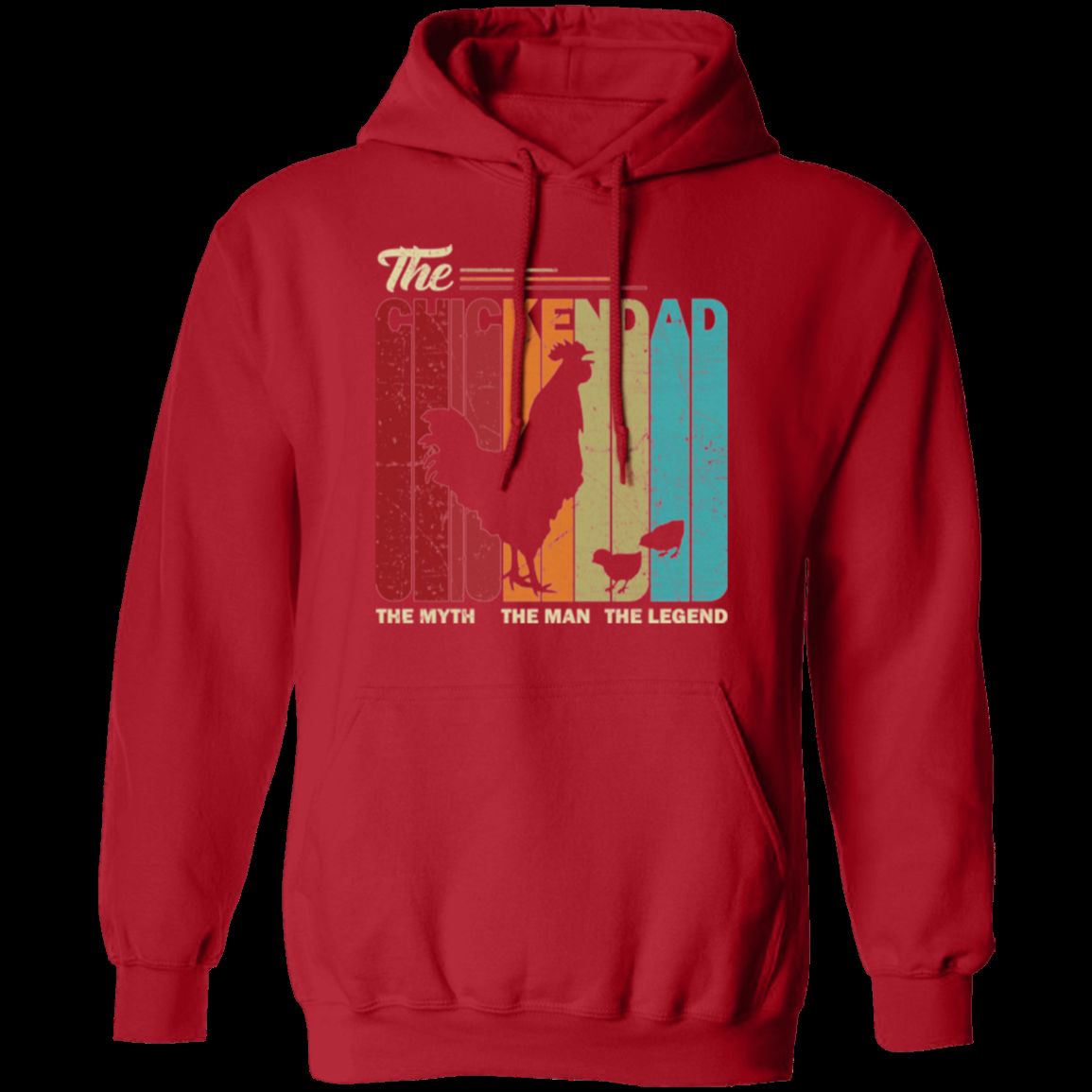 THE CHICKEN DAD Pullover Hoodie - 8 oz, Unisex, Digital Print