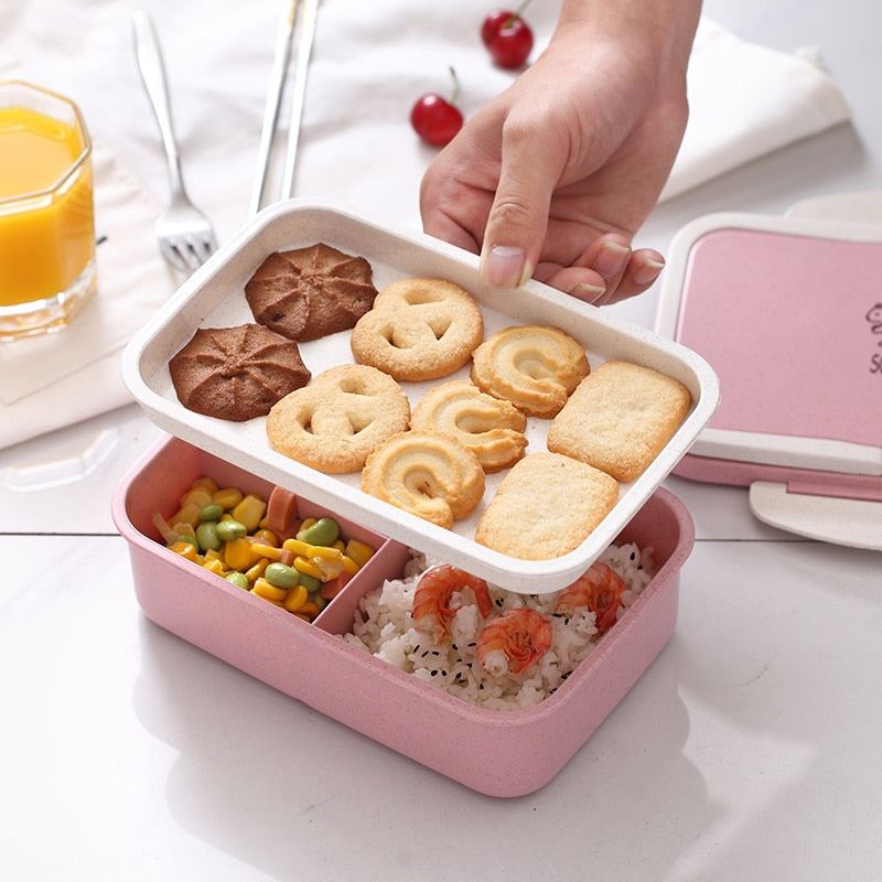 Eco-Friendly Rectangular Wheat Straw Food Storage Container
