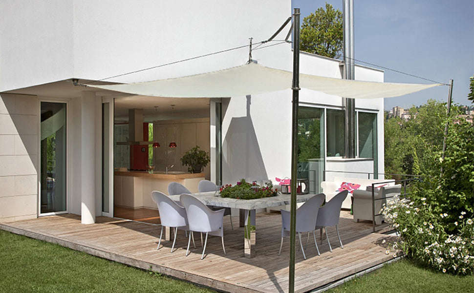 OBABA Waterproof Rectangle Shade Sail for Outdoor UV Protection