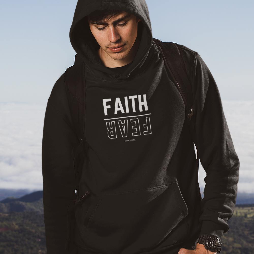 Faith Over Fear Men Pullover Hoodie