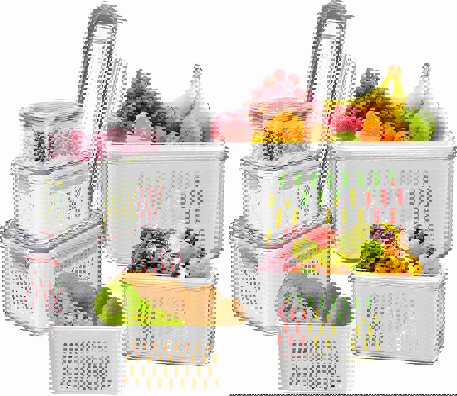 CoopBenPT 5-Pack Airtight Food Storage Containers for Fridge - BPA-Free, Leak-Proof