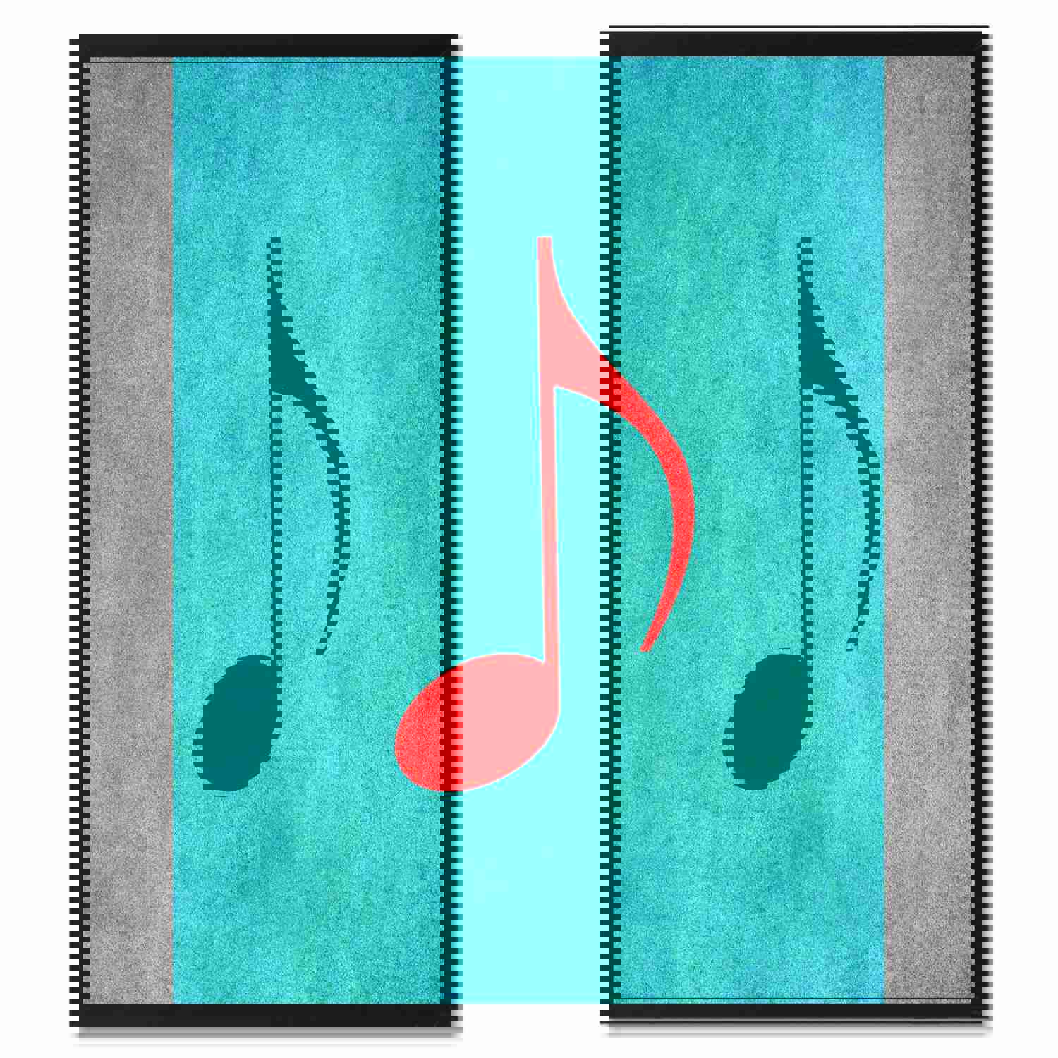 Quaver Music Aqua Canvas Print Pictures Frames for Office and Home Décor Wall Art