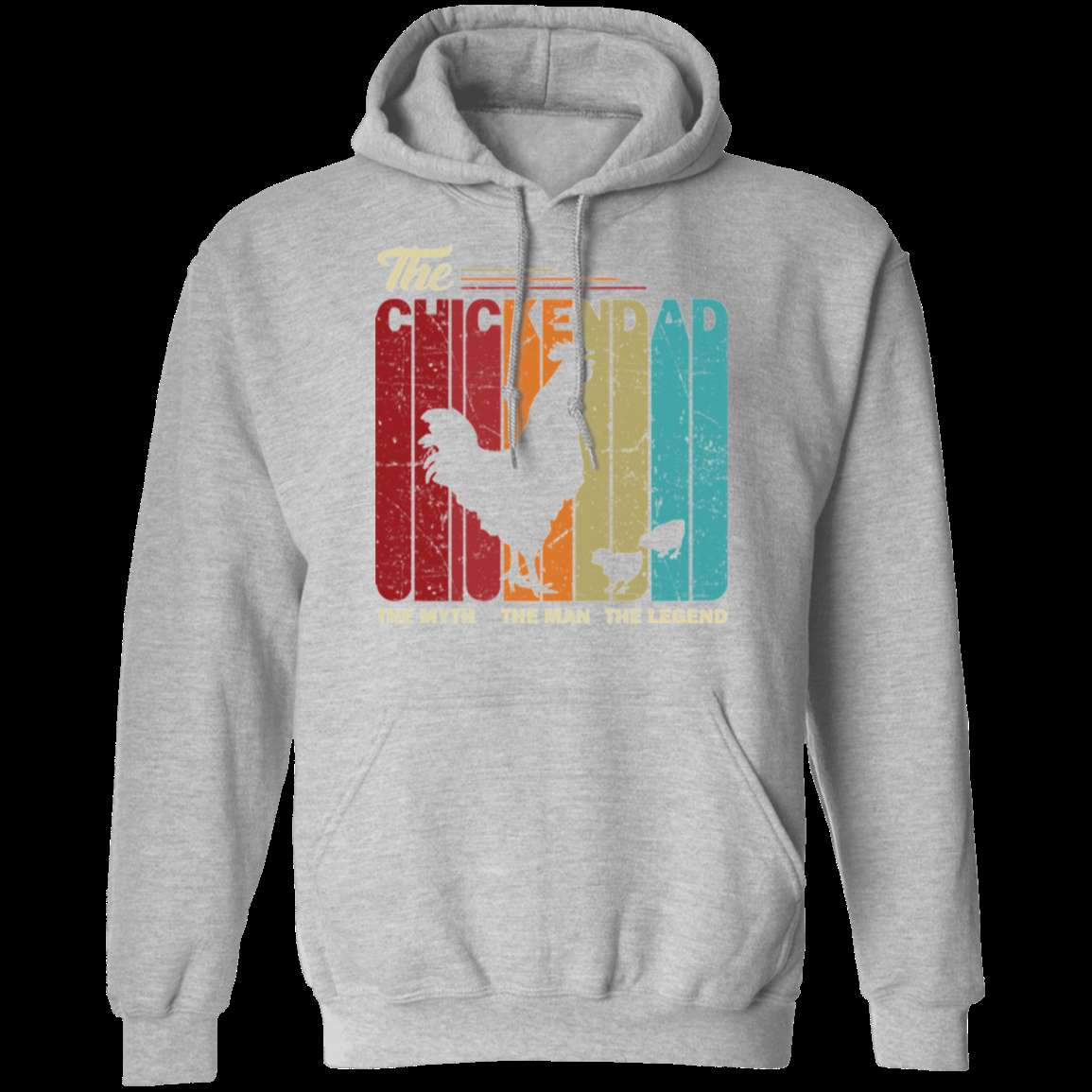 THE CHICKEN DAD Pullover Hoodie - 8 oz, Unisex, Digital Print