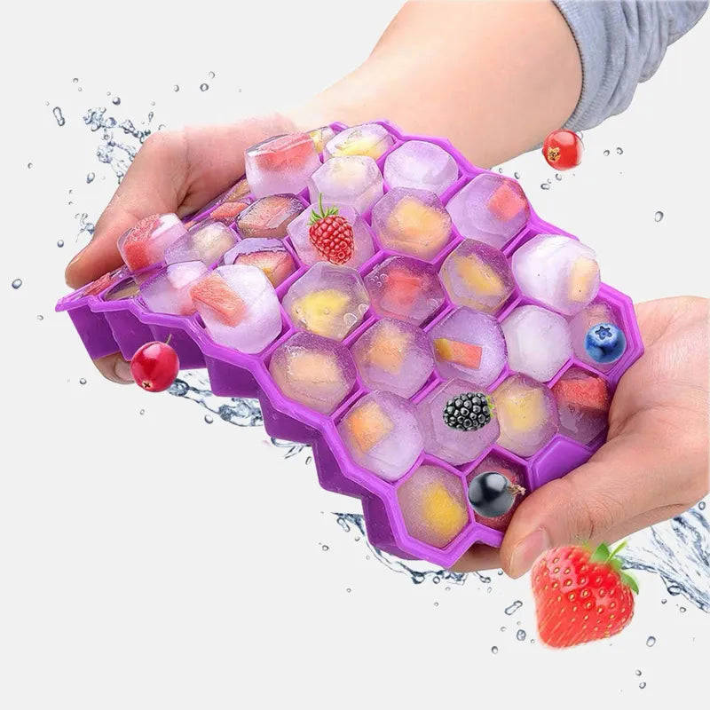 Silicone Ice Cube Mold - 148 Cube Large-capacity Tray, BPA Free, Food Grade, Reusable Lids for Kitchen & Bar