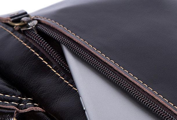 Genuine Leather Cool Chest Bag Sling Bag Crossbody Bag Travel Bag Hiking Bag For Men