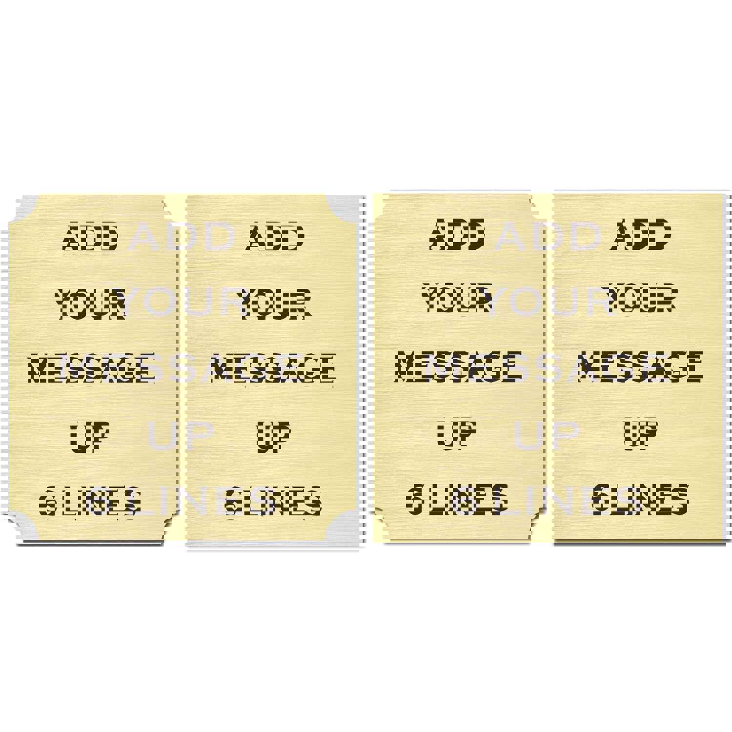 Personalized Brushed Gold Solid Brass Plate Picture Frame Name Label Art Tag