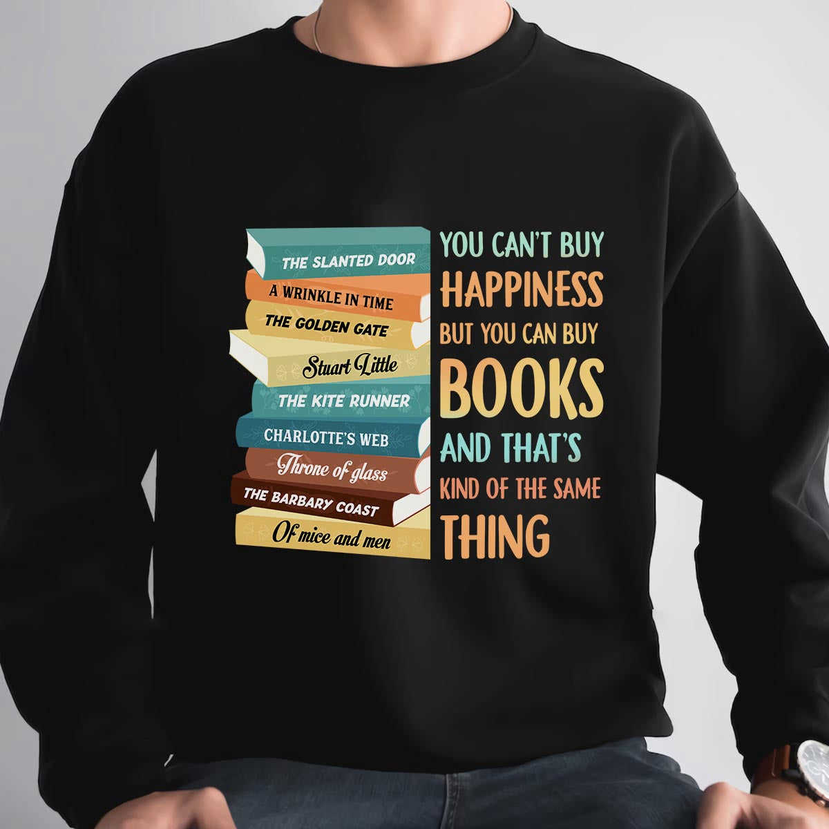 Custom Bookshelf Sweatshirt - Book Lovers Gift