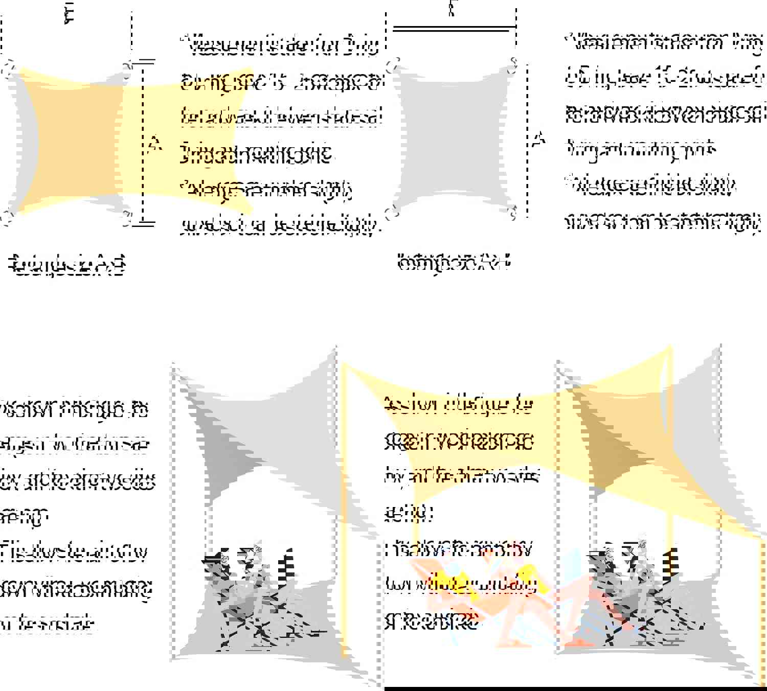 OBABA Waterproof Rectangle Shade Sail for Outdoor UV Protection