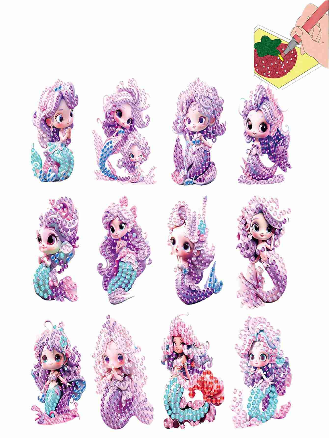 1PC/12 Styles Animal Cartoons DIY Diamond Art Painting for Home Decor