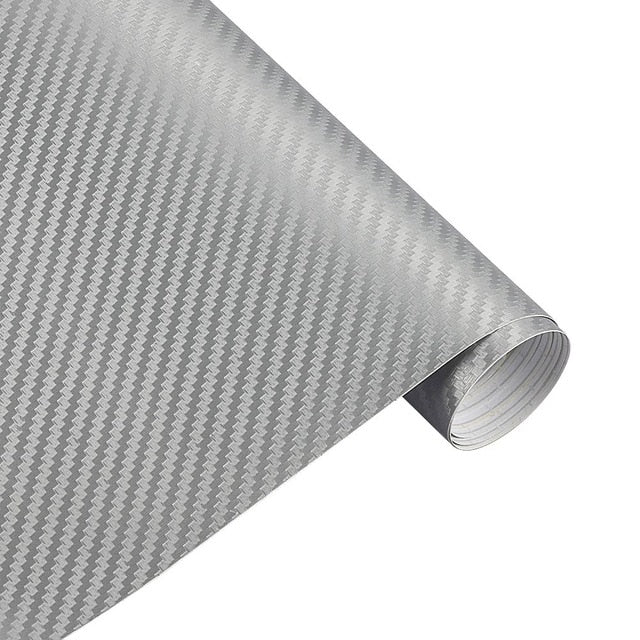30cmx127cm 3D Carbon Fiber Vinyl Car Wrap Sheet Roll Film for Auto Styling