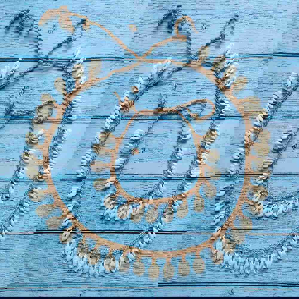 Simplicity Girl Seashell Choker Necklace - Crochet Bohemian Beach Tassel Necklace for Women