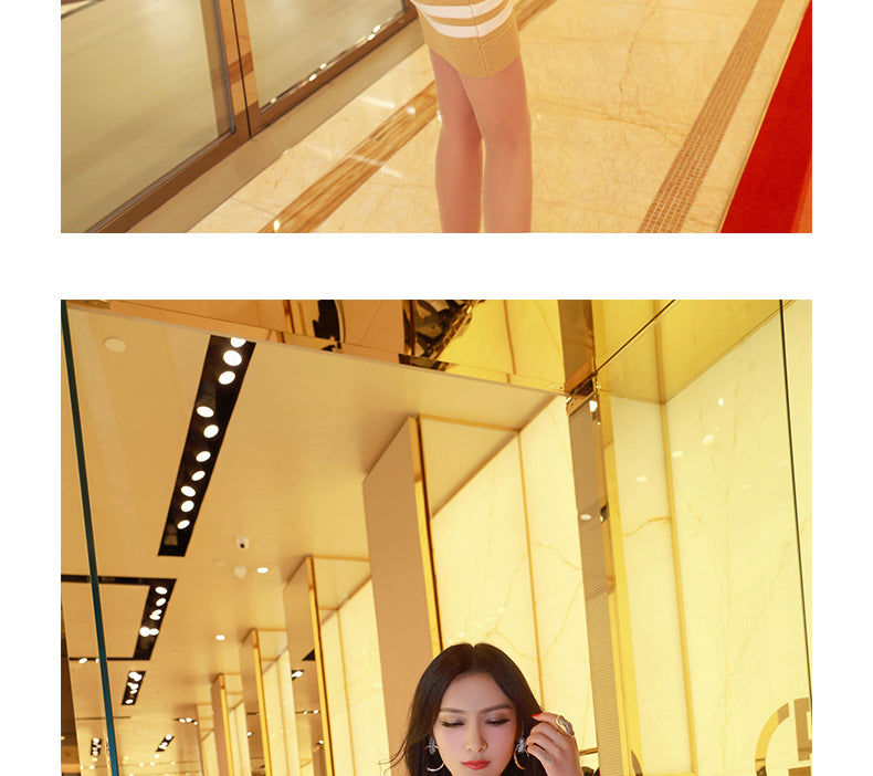 AOOKDRESS Autumn Winter Korean Slim Striped Sweater for Women