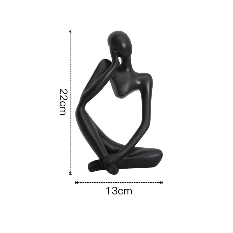 VILEAD Nordic Abstract Thinker Statue Resin Figurine for Office and Home Decor