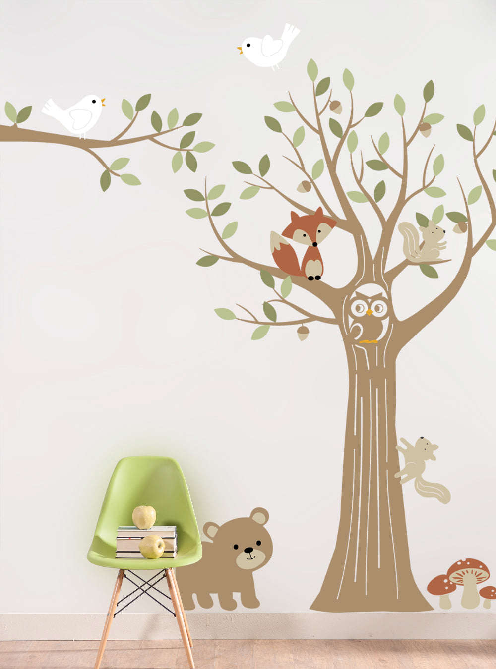 Tree with Forest Friends Wall Decal - Woodland Nursery Decor