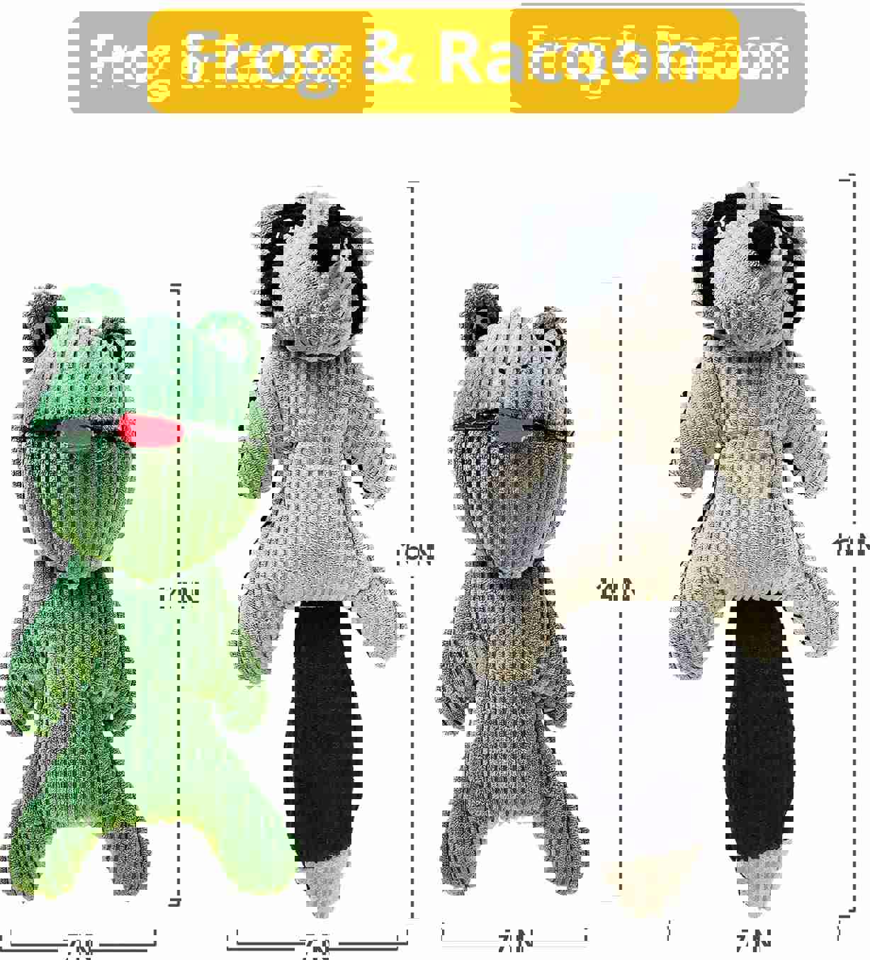 Plush Corduroy Chew Toys Set for Dogs and Puppies - Durable and Safe Pet Toy