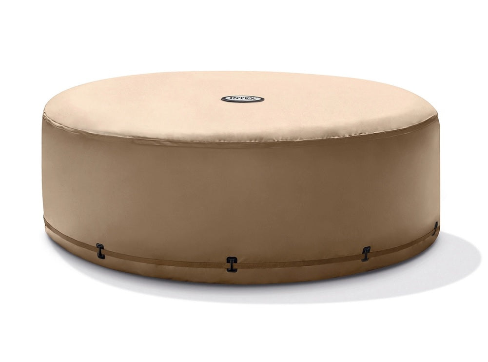Intex PureSpa Energy Efficient Inflatable Hot Tub Cover with 2 Premium Headrests