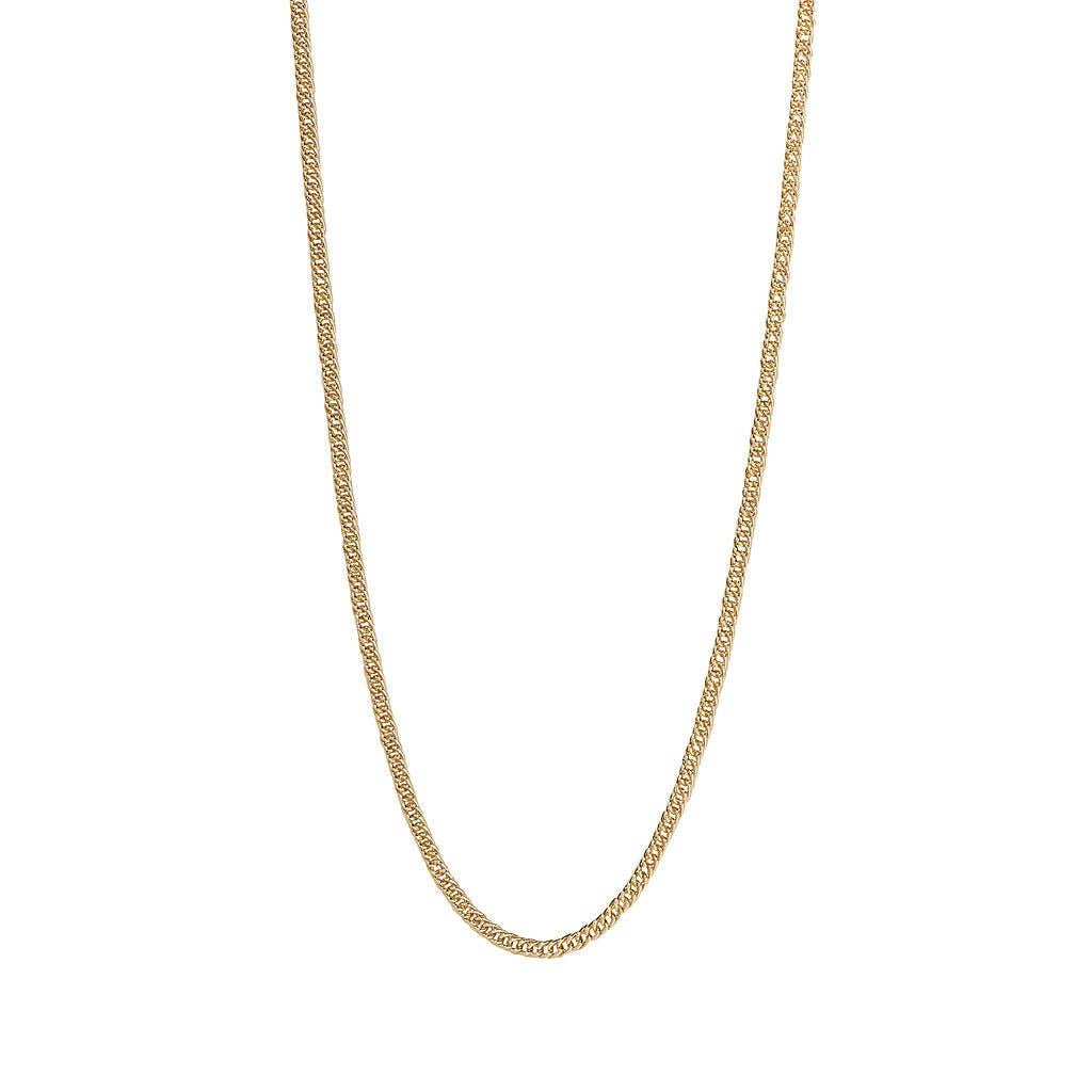 Beck Necklace - 14k Gold Plated Brass Chain with Extender