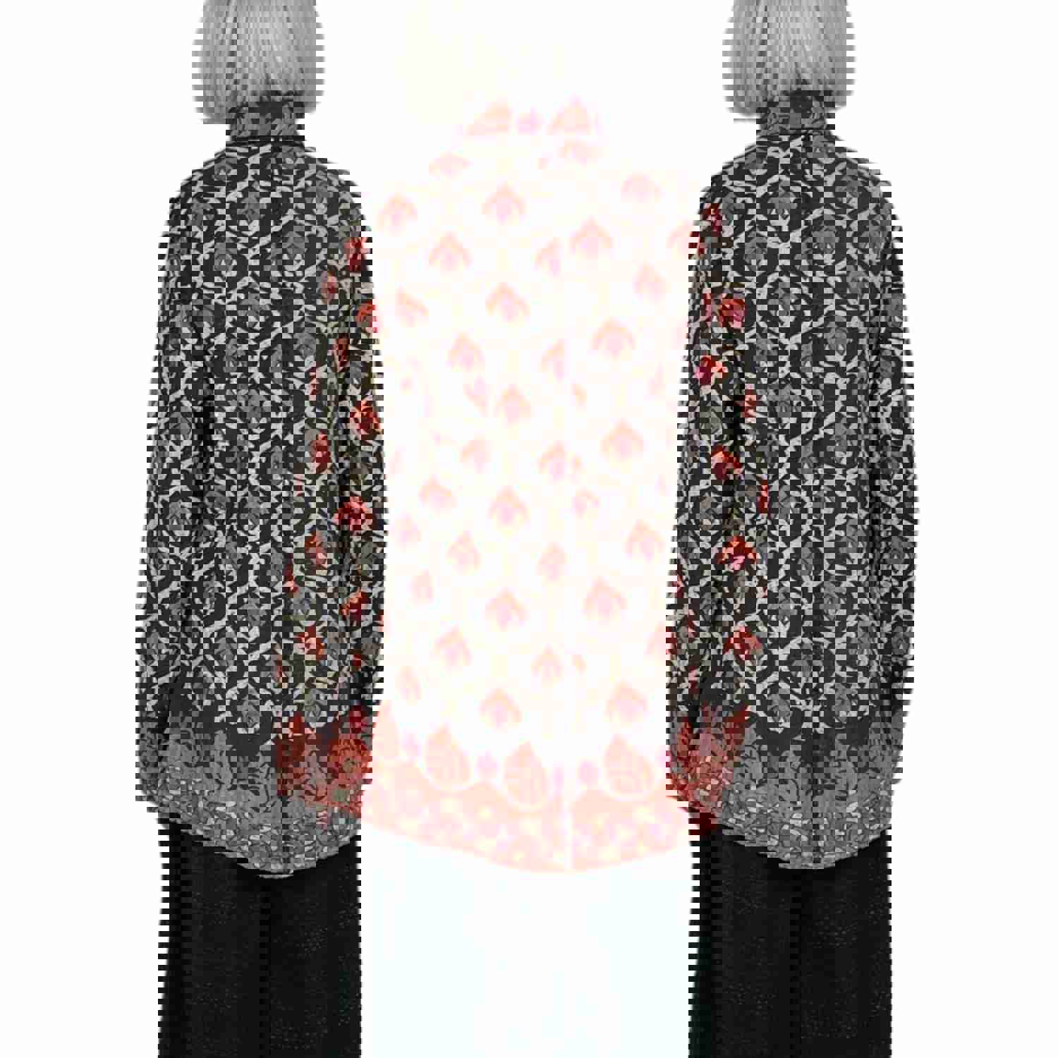 VINTAGE COTTON SIMPLE JACKET - Reversible Stand Collar with Hand Stitching