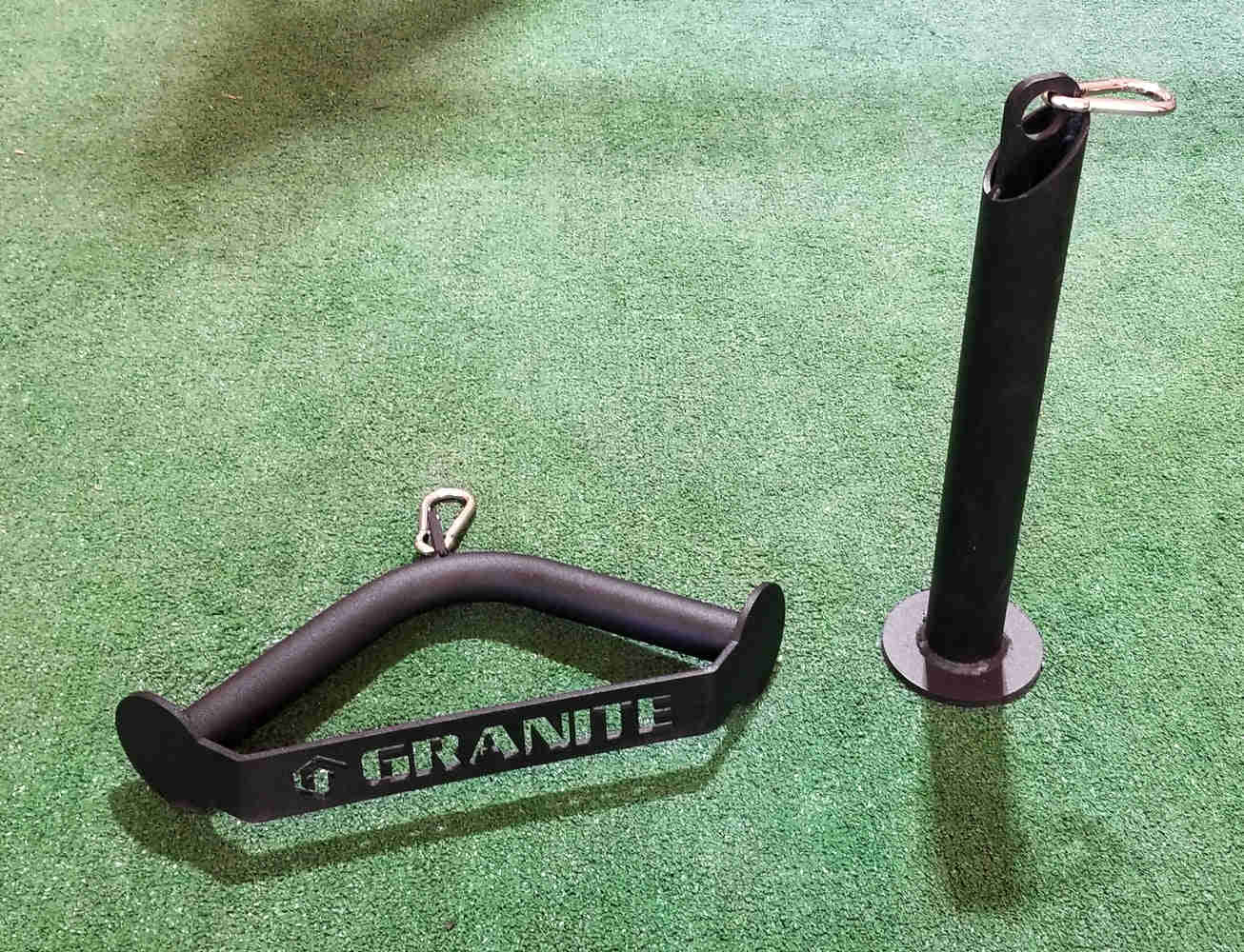 Granite Fitness TheMachine V Grip Handle & Loading Pin Curl Combo with 2 Carabiners