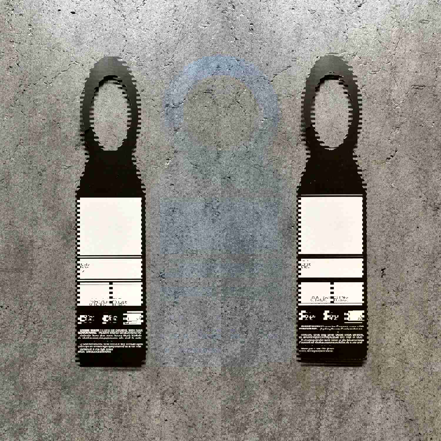 Black Boxes Growler Tags with Government Health Warning