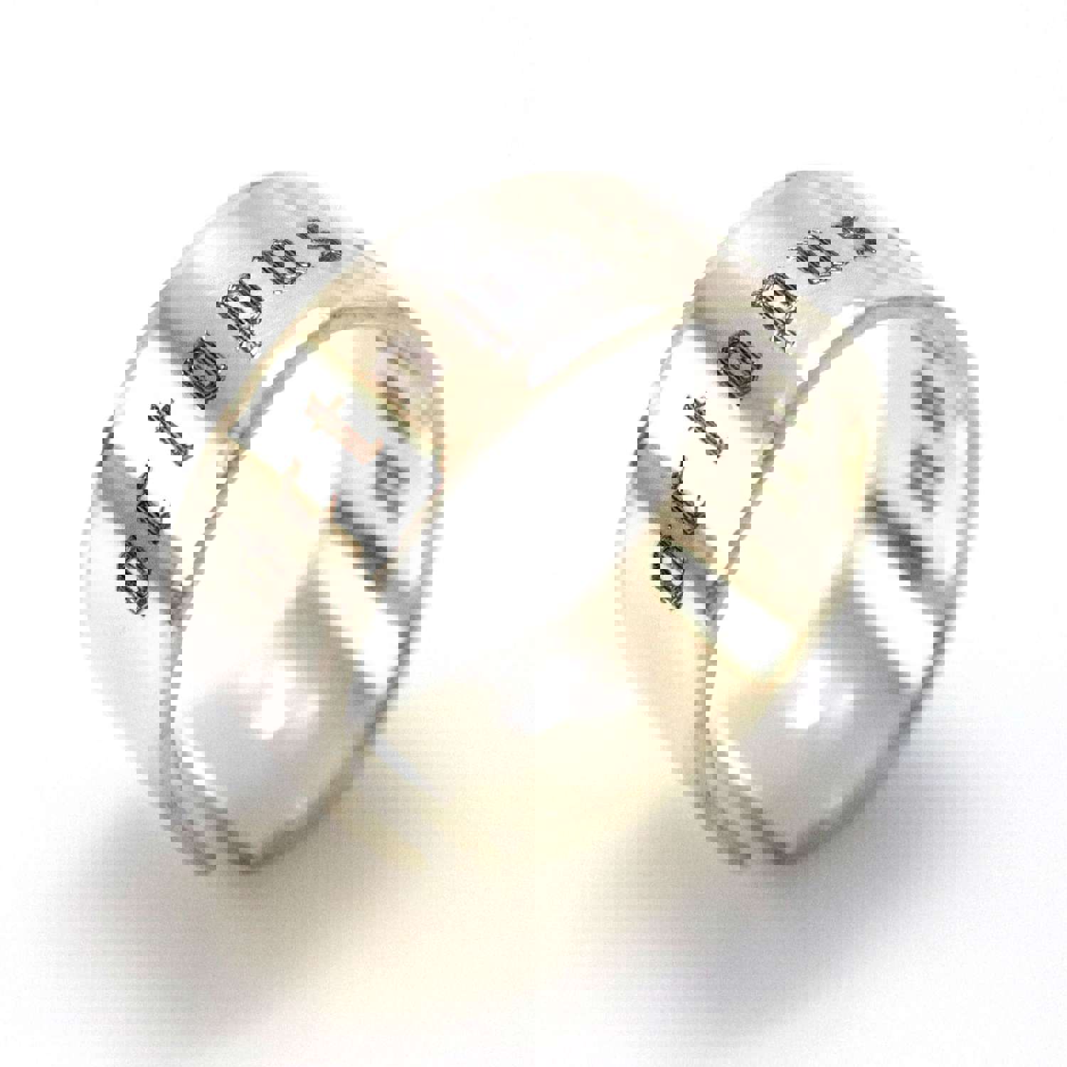 Custom Message Ring - Personalized Fathers Day Gift in Sterling Silver