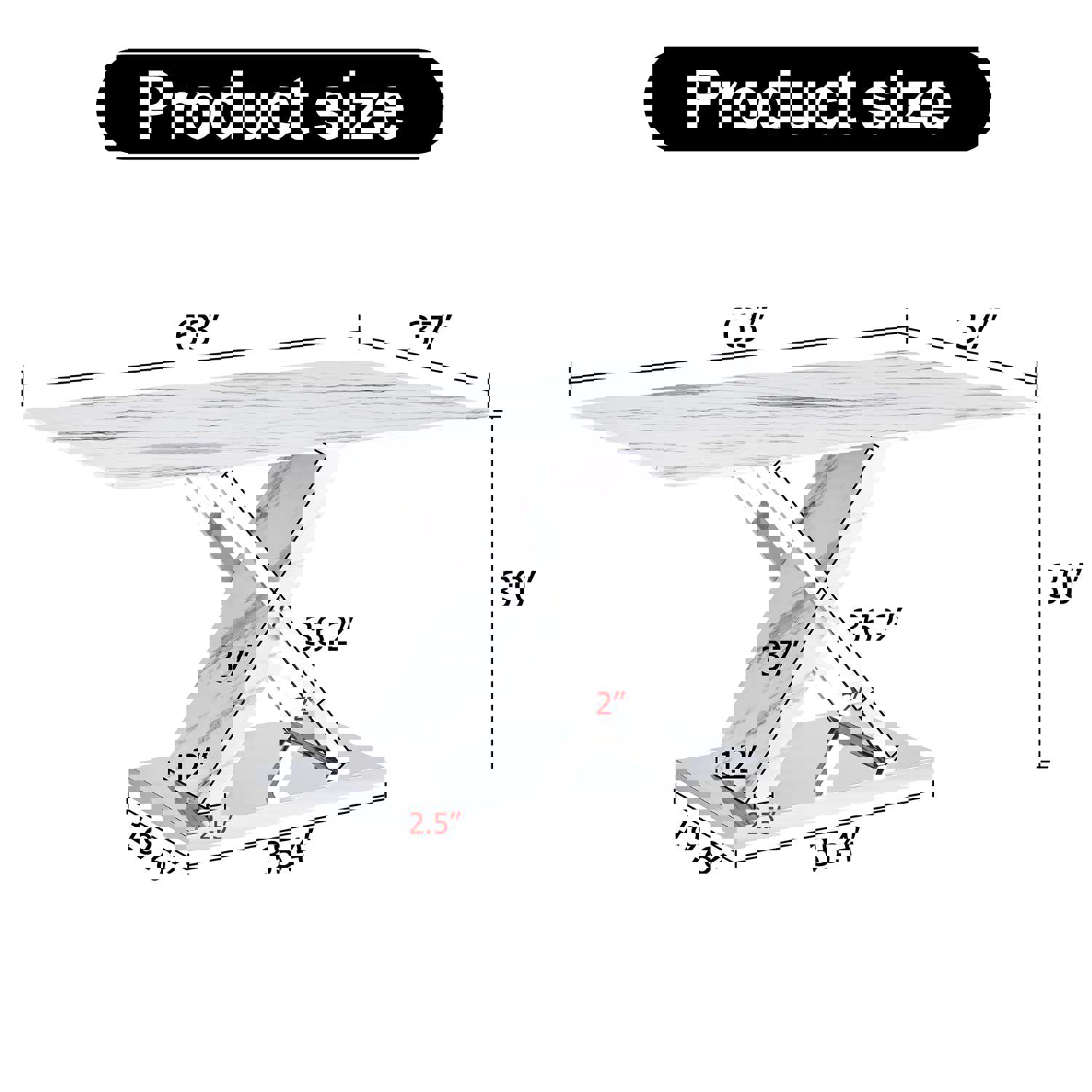 Modern White Rectangular Marble Textured Glass Dining Table with Stainless Steel Base