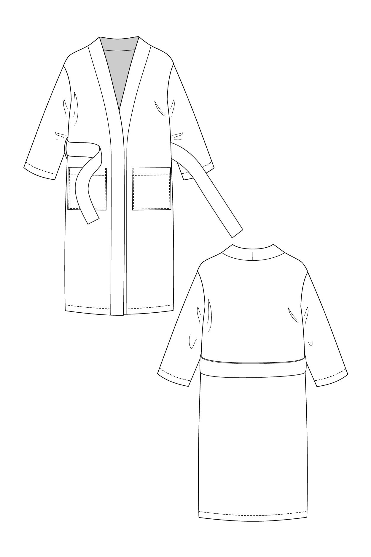 Named Clothing, Lahja Unisex Dressing Gown, Digital PDF Pattern