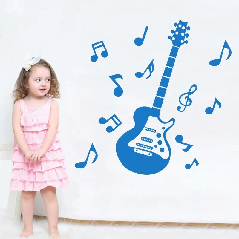 3D Acrylic Guitar Wall Stickers for Music Room, Band Practice, and Home Decor