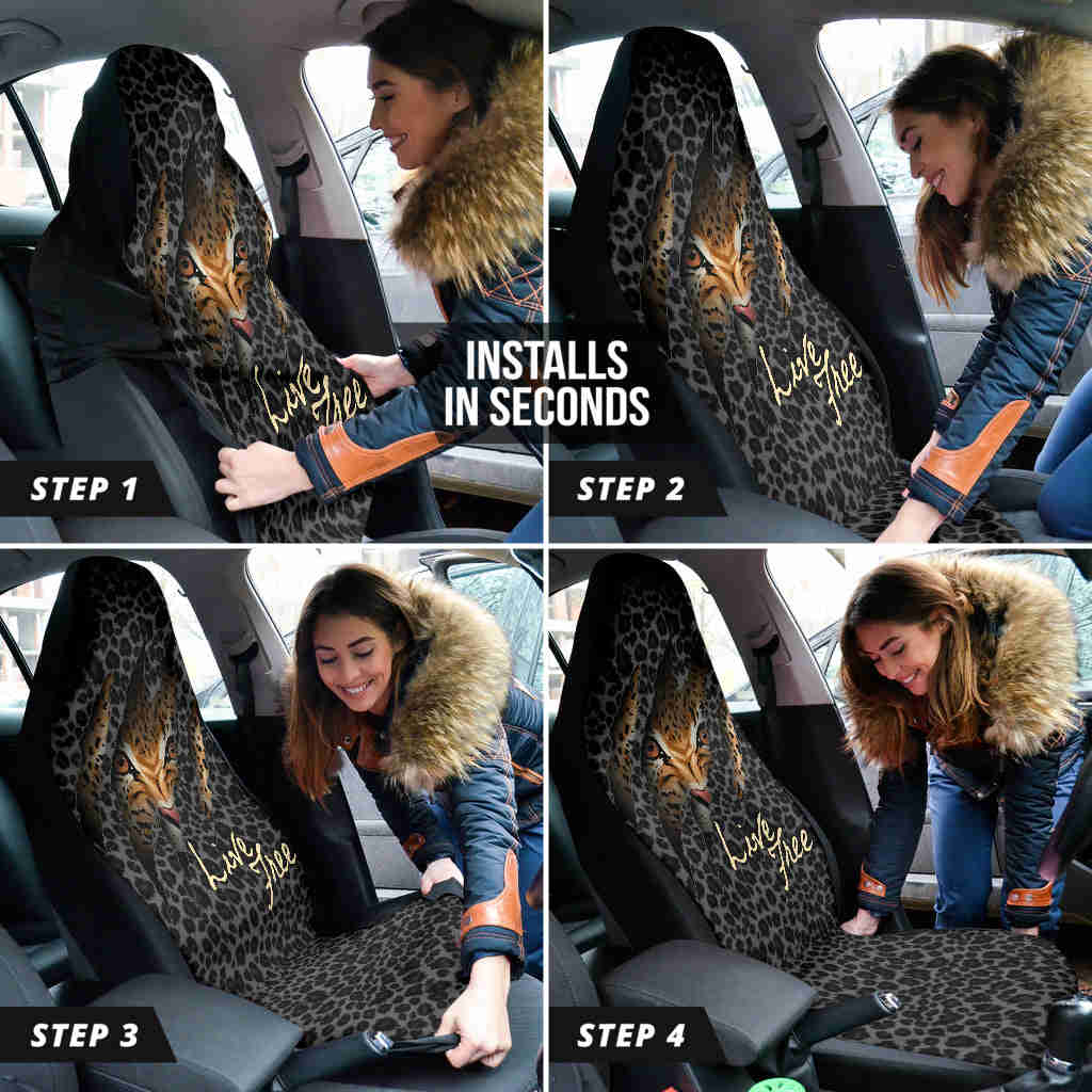 Leopard Skin Wild Car Seat Covers - Premium Custom Fit for Cars & SUVs
