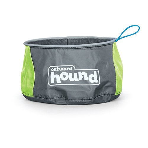 Outward Hound Port-A-Bowl Collapsible Travel Dog Food and Water Bowl (2 Pack)