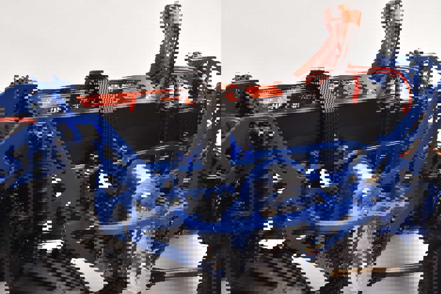 Aluminum 7075 Large Capacity Battery Compartment with ESC and Receiving Bracket for Losi 1/18 Mini LMT 4X4 Brushed Monster Truck Upgrades - Red