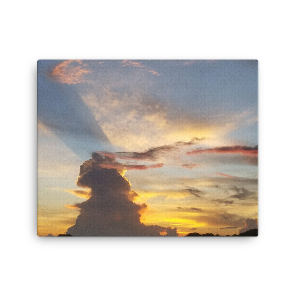 Sunset Shadow Over Kingstown St. Vincent Canvas Wall Art