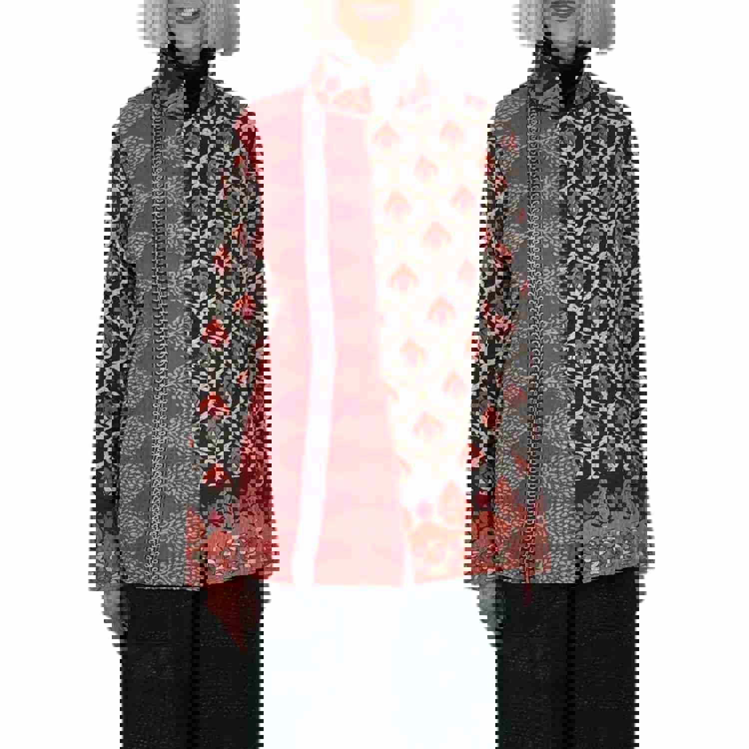 VINTAGE COTTON SIMPLE JACKET - Reversible Stand Collar with Hand Stitching