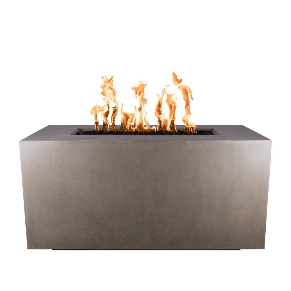 Top Fires Pismo 48-Inch Rectangular GFRC Gas Fire Pit with Flame Sense Ignition