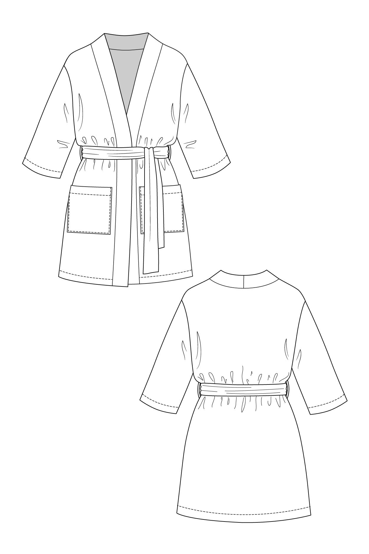 Named Clothing, Lahja Unisex Dressing Gown, Digital PDF Pattern