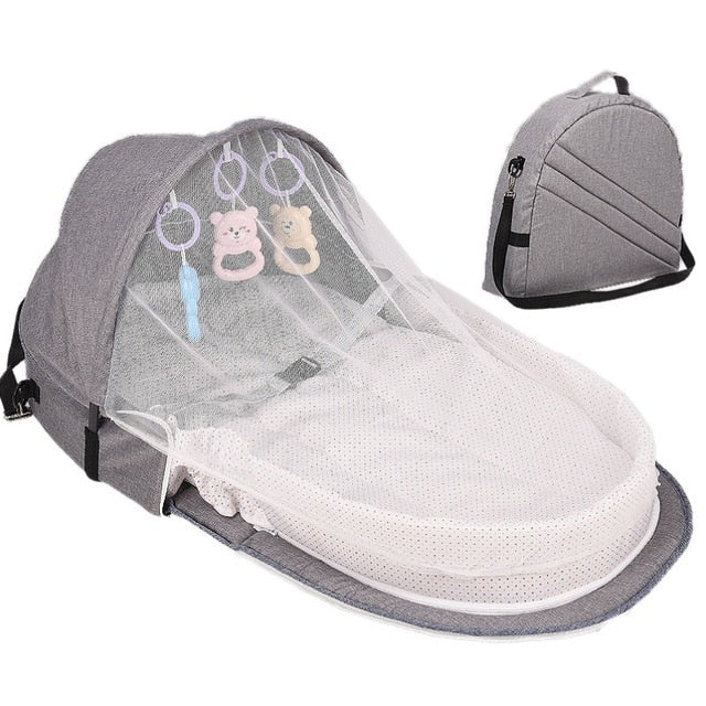 Portable Baby Bed Folding Nest Cot with Mosquito Net for Travel