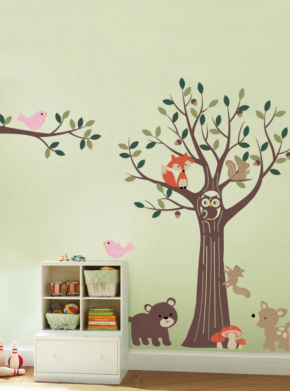Tree with Forest Friends Wall Decal - Woodland Nursery Decor