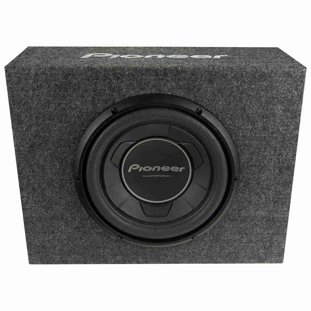 Pioneer TSWX106B 10-Inch Single Passive Loaded Compact Subwoofer Enclosure - 1100W Peak, 4ohm SVC