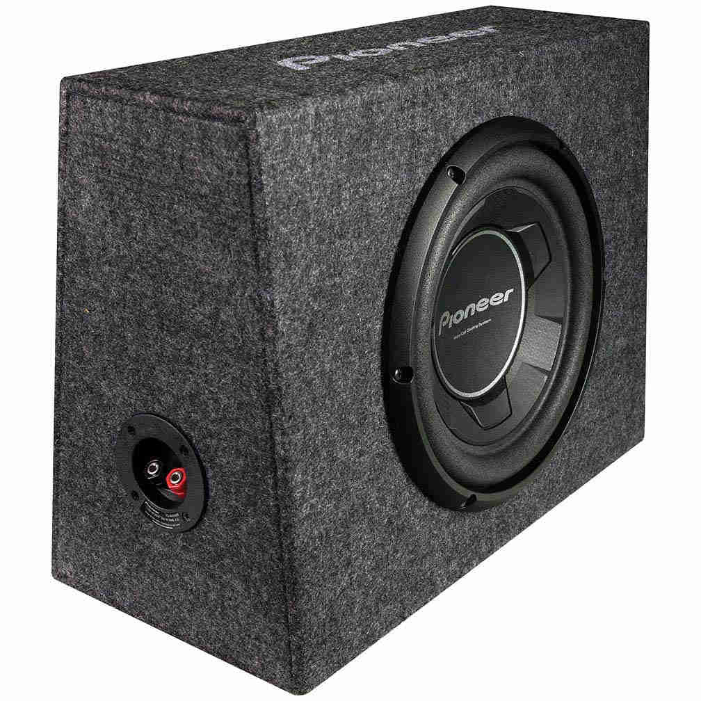 Pioneer TSWX106B 10-Inch Single Passive Loaded Compact Subwoofer Enclosure - 1100W Peak, 4ohm SVC