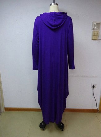 CHH-21052 - Long Sleeve Faith Knit Maxi Dress with Hoodie (6-PCS PRE-PACK, Assorted Colors)